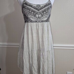 American Eagle Boho Sundress Embroidered Bodice Handkerchief Hem M